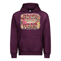 Mauve Wine faith over fear breast cancer 12 inches 300 dpi Urban Hoodie - CowGirlArtShop