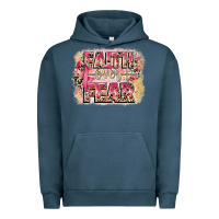 Pigment Midnight Navy faith over fear breast cancer 12 inches 300 dpi Urban Hoodie - CowGirlArtShop