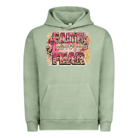 Pigment Oil Green faith over fear breast cancer 12 inches 300 dpi Urban Hoodie - CowGirlArtShop