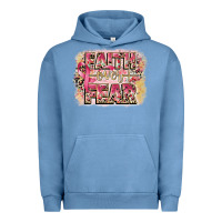 Pigment Pebble Blue faith over fear breast cancer 12 inches 300 dpi Urban Hoodie - CowGirlArtShop