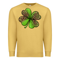 Antique Gold leopard shamrock Premium Sweatshirt - Jasminsmagicworld