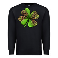 Black leopard shamrock Premium Sweatshirt - Jasminsmagicworld