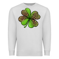 Dove Grey leopard shamrock Premium Sweatshirt - Jasminsmagicworld