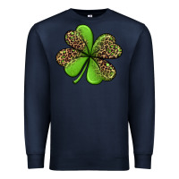 Navy leopard shamrock Premium Sweatshirt - Jasminsmagicworld