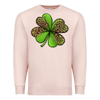 Pale Pink leopard shamrock Premium Sweatshirt - Jasminsmagicworld