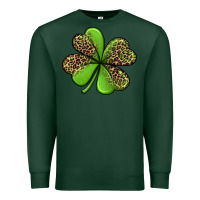 Sports Green leopard shamrock Premium Sweatshirt - Jasminsmagicworld