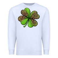 White leopard shamrock Premium Sweatshirt - Jasminsmagicworld