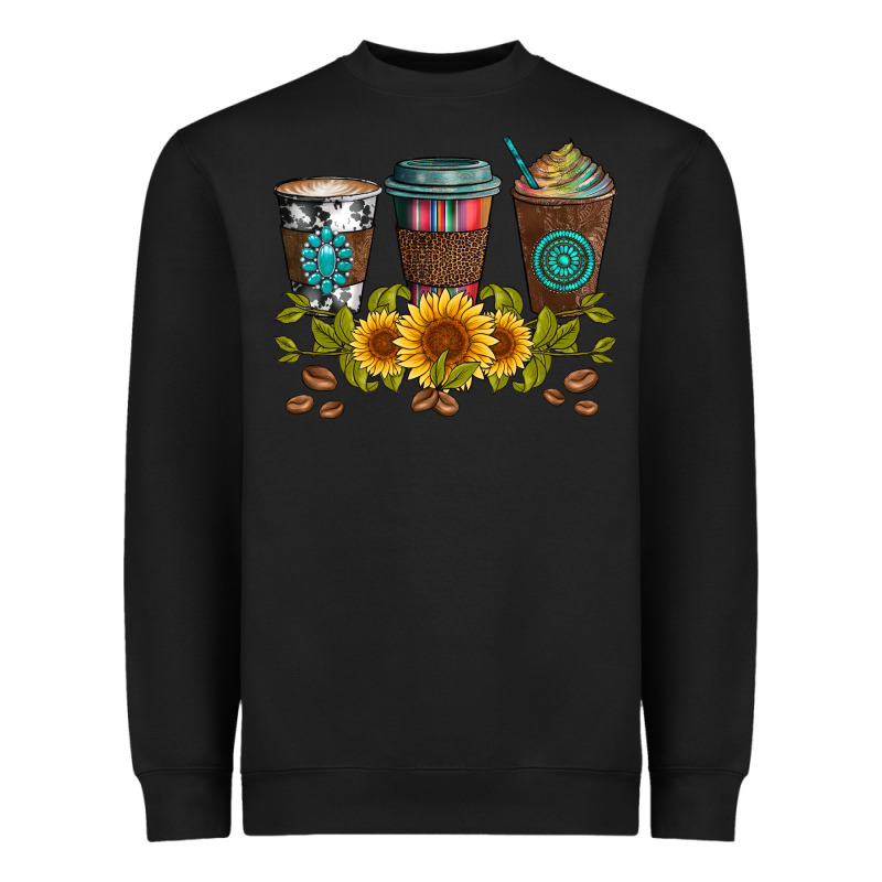Coffee Group And Sunflowers Heavyweight Sweatshirt by Artiststas | Teevron