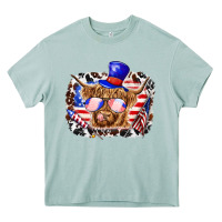 Arona 4th of july cow Heavy Core Tee - texasbilliewilder