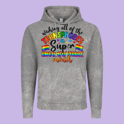 Wishing All Of The Transphobes Uncomfortable Month Vintage Hoodie Designed By Artiststas