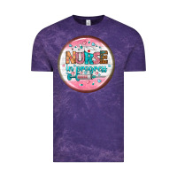 Cloud Purple nurse round earrings 2 Vintage Tee - BundleAndBundleShop
