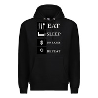 Black Tax Day Eat Sleep Do Taxes Repeat Gift Premium Hoodie - Bettercallsaul