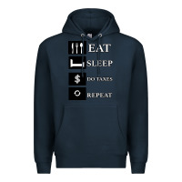 Navy Tax Day Eat Sleep Do Taxes Repeat Gift Premium Hoodie - Bettercallsaul