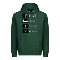 Sports Green Tax Day Eat Sleep Do Taxes Repeat Gift Premium Hoodie - Bettercallsaul