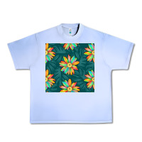 Grape Ice colorful tropical flowers seamless pattern Urban Heavy Tee - BundleAndBundleShop