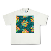 Pistachio colorful tropical flowers seamless pattern Urban Heavy Tee - BundleAndBundleShop