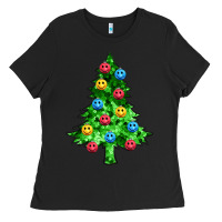 Black sequin's christmas tree Ladies Tee - Zillion Design Studio