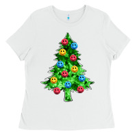 White sequin's christmas tree Ladies Tee - Zillion Design Studio