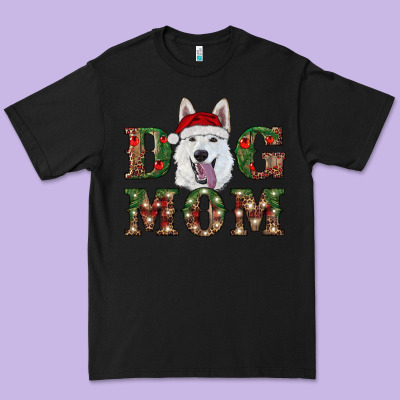 Christmas  White Shepherd Dog Mom Premium Tee Designed By Ranaportraitstore