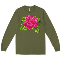 Army Green perfume delight rose Long Sleeve Tee - LillyAllenDesigns