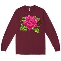 Burgundy perfume delight rose Long Sleeve Tee - LillyAllenDesigns