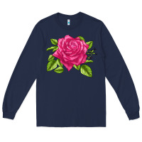 Navy perfume delight rose Long Sleeve Tee - LillyAllenDesigns