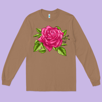Perfume Delight Rose Long Sleeve Tee Designed By Lillyallendesigns