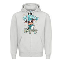 Dove Grey i'm udderly freezing baby cow Zipper Hoodie - MaliasSmallBusiness