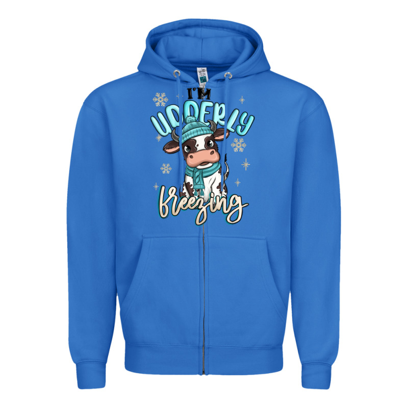 I'm Udderly Freezing Baby Cow Zipper Hoodie by MaliasSmallBusiness | Teevron