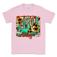 Bubblegum Pink virgo turquoise cowhide Classic Tee - RanaPortraitStore