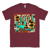 Burgundy virgo turquoise cowhide Classic Tee - RanaPortraitStore