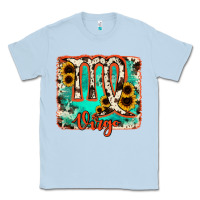 Dusty Blue virgo turquoise cowhide Classic Tee - RanaPortraitStore