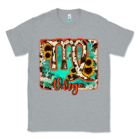 Heather Grey virgo turquoise cowhide Classic Tee - RanaPortraitStore