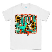 White virgo turquoise cowhide Classic Tee - RanaPortraitStore