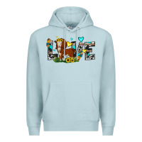 Blue Mist love western cow Premium Hoodie - JahusDesignShop