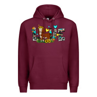 Burgundy love western cow Premium Hoodie - JahusDesignShop