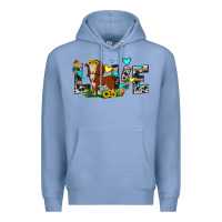 Colony Blue love western cow Premium Hoodie - JahusDesignShop