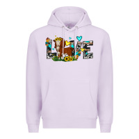 Lilac love western cow Premium Hoodie - JahusDesignShop