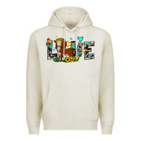 Oatmeal Heather love western cow Premium Hoodie - JahusDesignShop