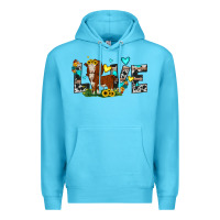 Ocean Blue love western cow Premium Hoodie - JahusDesignShop