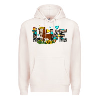 Pale Pink love western cow Premium Hoodie - JahusDesignShop