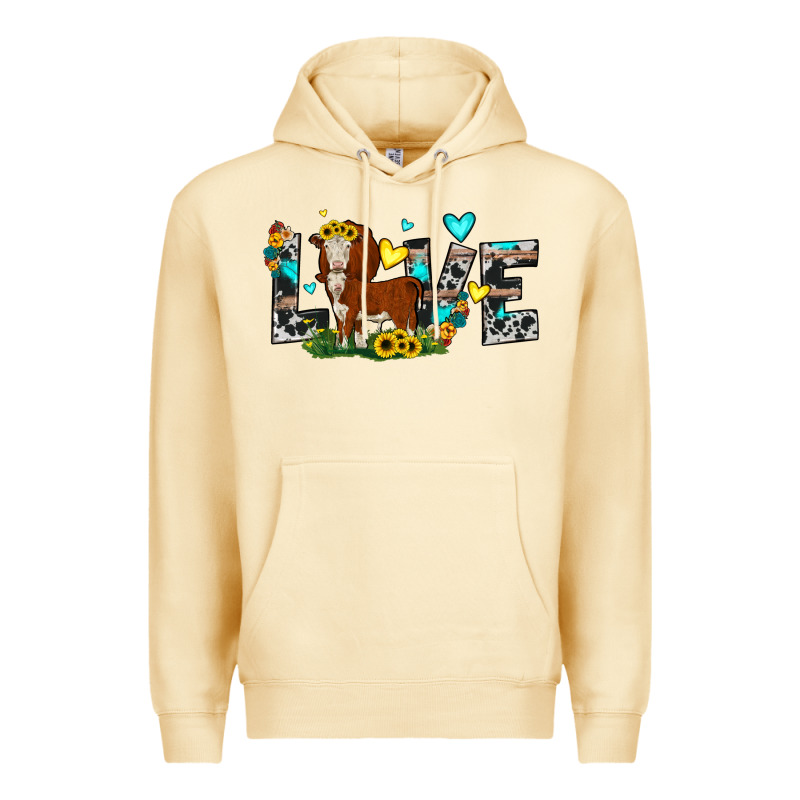 Love Western Cow Premium Hoodie by JahusDesignShop | Teevron