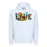 White love western cow Premium Hoodie - JahusDesignShop