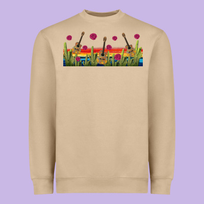 Mexican Sombrero Guitar Libbey Glass Heavyweight Sweatshirt Designed By Bundleandbundleshop