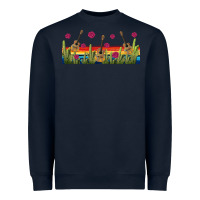 Navy mexican sombrero guitar libbey glass Heavyweight Sweatshirt - BundleAndBundleShop