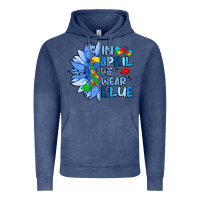 Vintage Denim in april we wear blue sunflower Vintage Hoodie - Artiststas