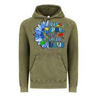 Vintage Olive in april we wear blue sunflower Vintage Hoodie - Artiststas
