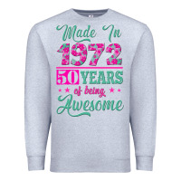 Heather Grey made in 1972, 50 years of being awesome Premium Sweatshirt - Jasminsmagicworld