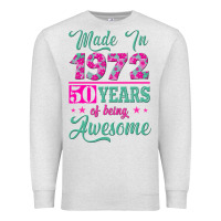 Oatmeal Heather made in 1972, 50 years of being awesome Premium Sweatshirt - Jasminsmagicworld