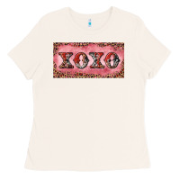 Bone Xoxo cowhide and leopard Ladies Tee - RanaPortraitStore